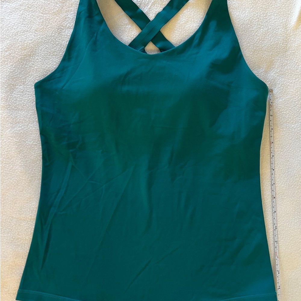 Prana Teal Crisscross Back Tank Top